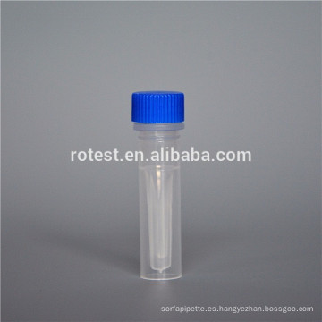 Tubo de Cryovial / Cryo de 0.5 ml de plástico con fondo autoestable